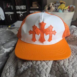 Chrome Hearts Orange Cemetery Trucker Hat